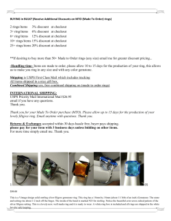 2 rings/items 3% discount at checkout 3+ ring/items 6% discount at