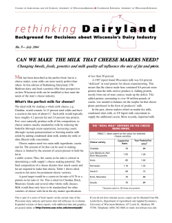 rethinking Dairyland - aae.wisc.edu - UW