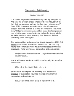 Semantic Arithmetic