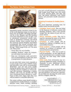 The Senior Care Wellness Exam