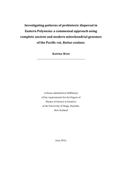 Investigating patterns of prehistoric dispersal in Eastern Polynesia: a