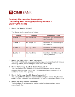 Quarterly Merchandise Redemption: Calculating Your