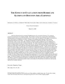 the effect of evacuation from hurricane katrina on