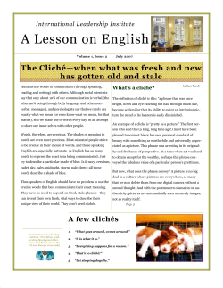 Cliches - International Leadership Institute