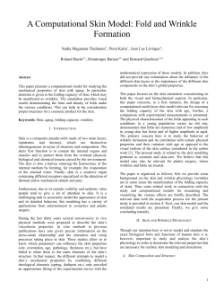 A Computational Skin Model: Fold and Wrinkle Formation