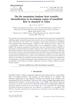On the anomalous laminar heat transfer intensification in developing
