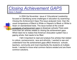 The Achievement Gap(s) in America