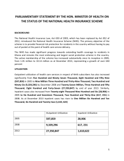 parliamentary statement by the hon. minister of health on the