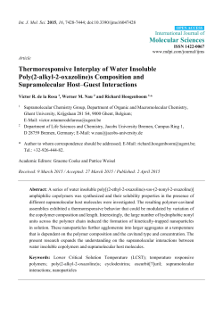 Thermoresponsive Interplay of Water Insoluble Poly(2-alkyl-2