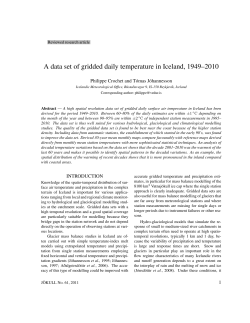 A data set of gridded daily temperature in Iceland, 1949