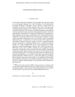 constraint-based lexica