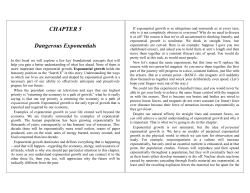 CHAPTER 5 Dangerous Exponentials