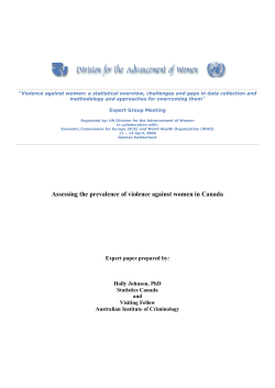Assessing the prevalence of violence against women in Canada