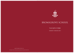 Sixth Form Subject Choices Booklet