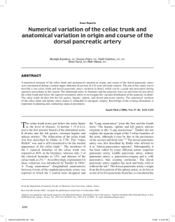 Numerical variation of the celiac trunk and anatomical variation in