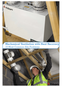 Mechanical Ventilation with Heat Recovery