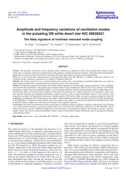Amplitude and frequency variations of oscillation modes in the