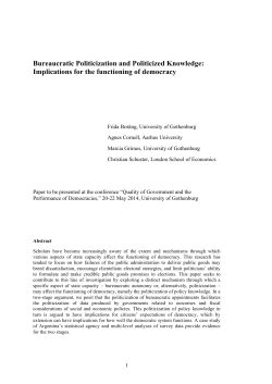 Bureaucratic Politicization and Politicized Knowledge