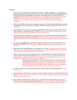 CLARIFY 1. Can you please clarify the proposal deliverables under