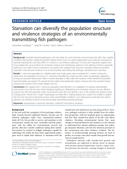 Starvation can diversify the population structure and virulence