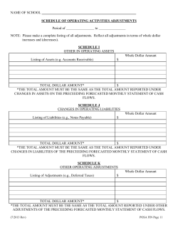 FIN Page 11-12 Schedule of Changes and Adjustments