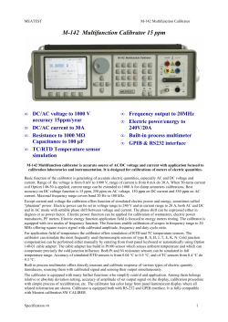 M-142 Multifunction Calibrator 15 ppm