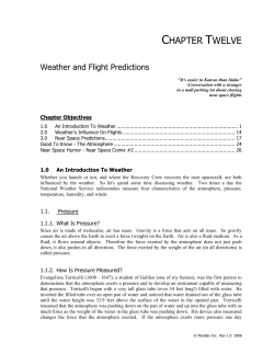 Chapter Twelve: Weather and Flight Predictions
