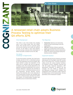 A renowned retail chain adopts Business Process Testing to