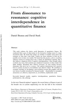 cognitive interdependence in quantitative finance