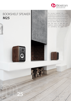 BOOKSHELF SPEAKER - Boston Acoustics