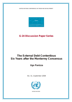 The External Debt Contentious Six Years after the Monterrey - G-24