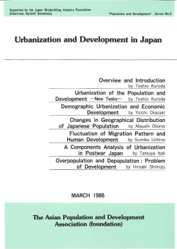 Urbanization and Development in Japan