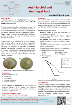 Antimicrobial and Antifungal Paint - CRANN