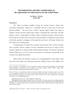 International law and other considerations on the