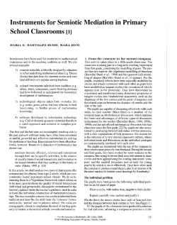 Instruments for Semiotic Mediation in Primary School Classrooms [1]