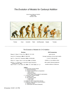 The Evolution of Models for Carbonyl Addition