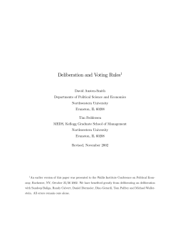 Deliberation and Voting Rules.