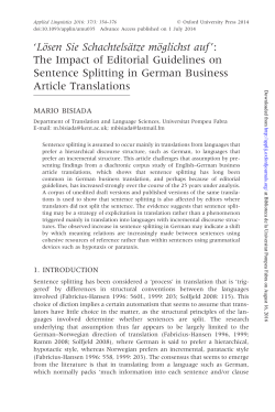 The Impact of Editorial Guidelines on Sentence