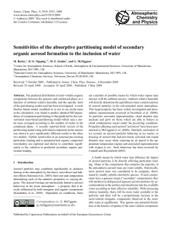 Sensitivities of the absorptive partitioning model of secondary