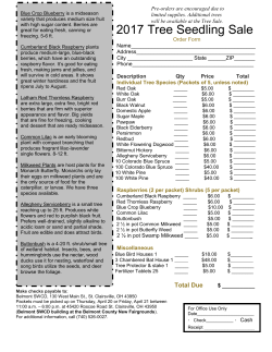 2017 Tree Seedling Sale - Belmont Soil and Water Conservation