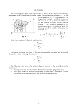 DETERMINATION OF CENTROID