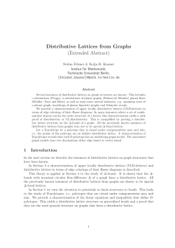 Distributive Lattices from Graphs (Extended Abstract)
