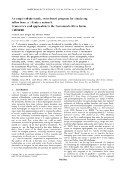 An empirical-stochastic, event-based program for