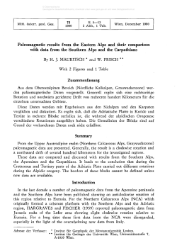 Paleomagnetic results from the Eastern Alps and their