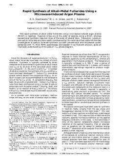 Rapid Synthesis of Alkali-Metal Fullerides Using a Microwave
