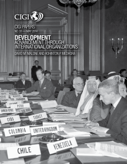 Development: Advancement through International Organizations