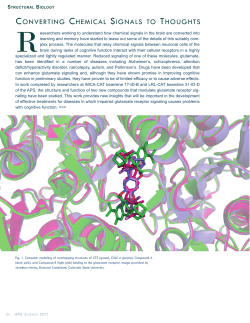 CONvErTINg ChEmICAL SIgNALS TO ThOUghTS