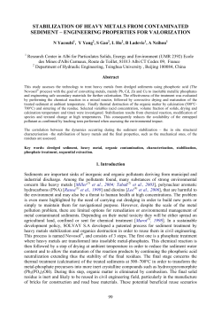stabilization of heavy metals from contaminated sediment