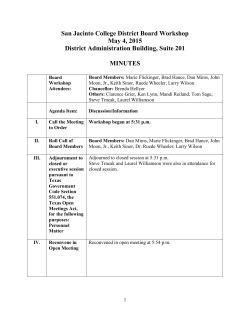 Minutes - San Jacinto College