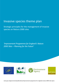 Invasive species theme plan - Natural England publications